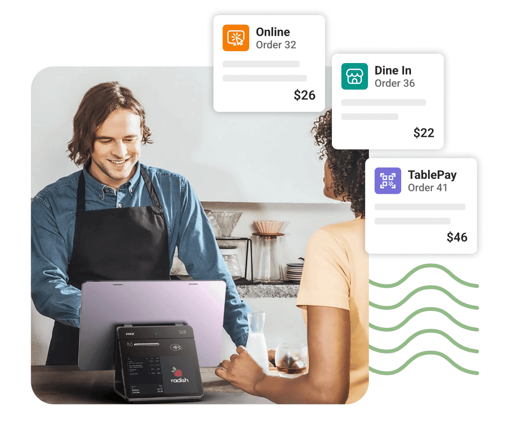 Solución POS todo-en-uno para un servicio rápido
